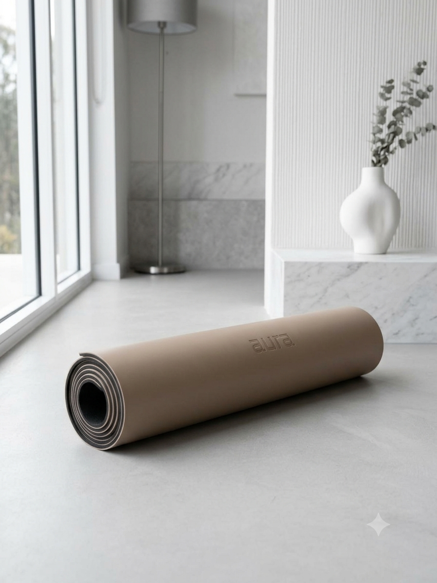 Mat de Yoga Profesional Aura Mocha 5 mm