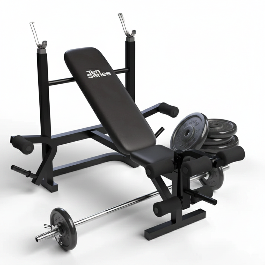 Set press de banca pre-olímpico de 100 kg