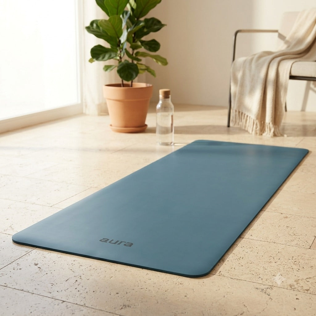 Mat de Yoga Profesional Aura Azul