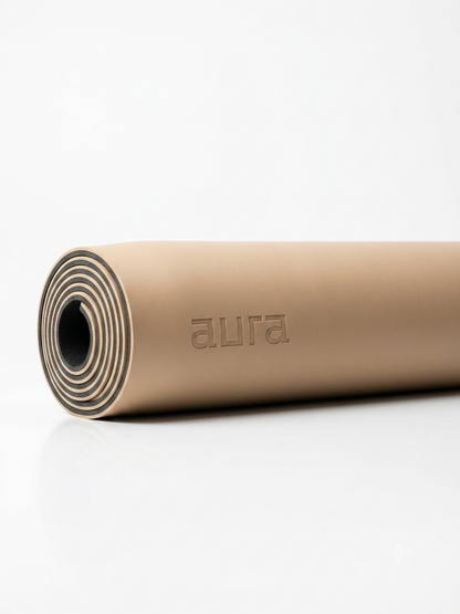Mat de Yoga Profesional Aura Mocha 5 mm