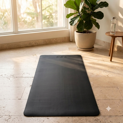 Mat de Yoga Profesional Aura Negro