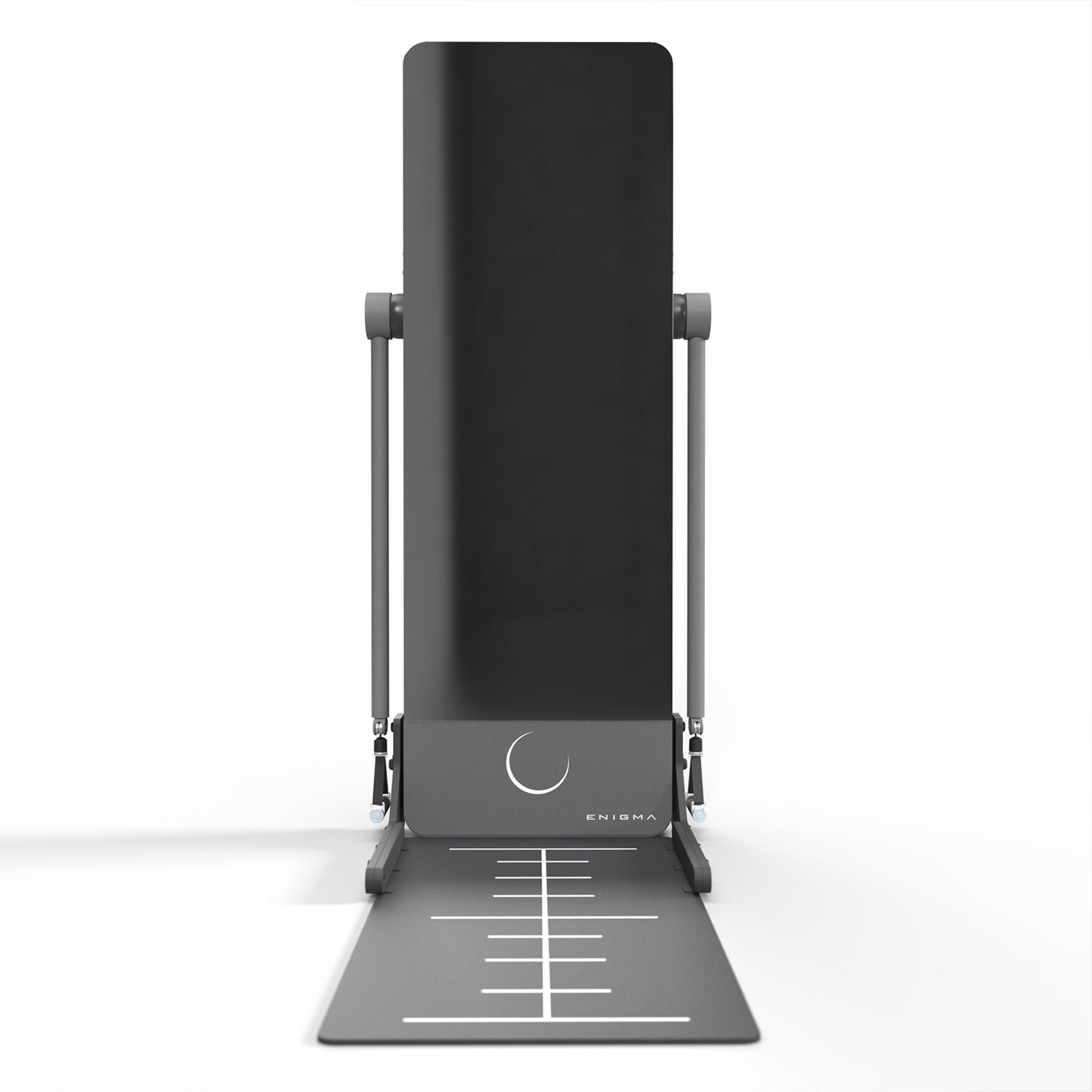 Espejo inteligente Enigma Mirror con diseño elegante y pantalla táctil HD para entrenamientos en casa, vista frontal
