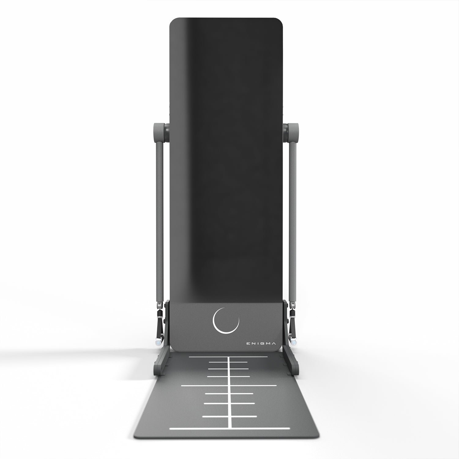 Espejo inteligente Enigma Mirror con diseño elegante y pantalla táctil HD para entrenamientos en casa, vista frontal
