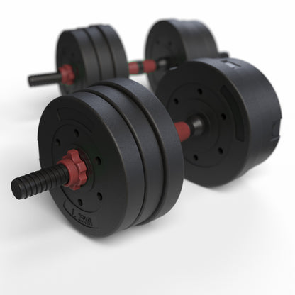 Set Mancuernas 2 en 1 Fitmax 30 Kg PVC Rojo