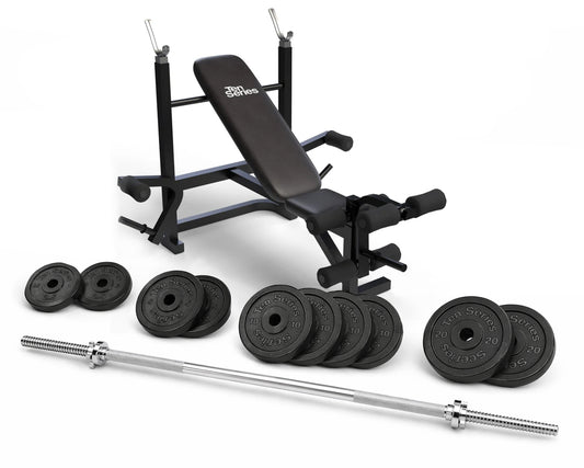 Set press de banca pre-olímpico de 100 kg