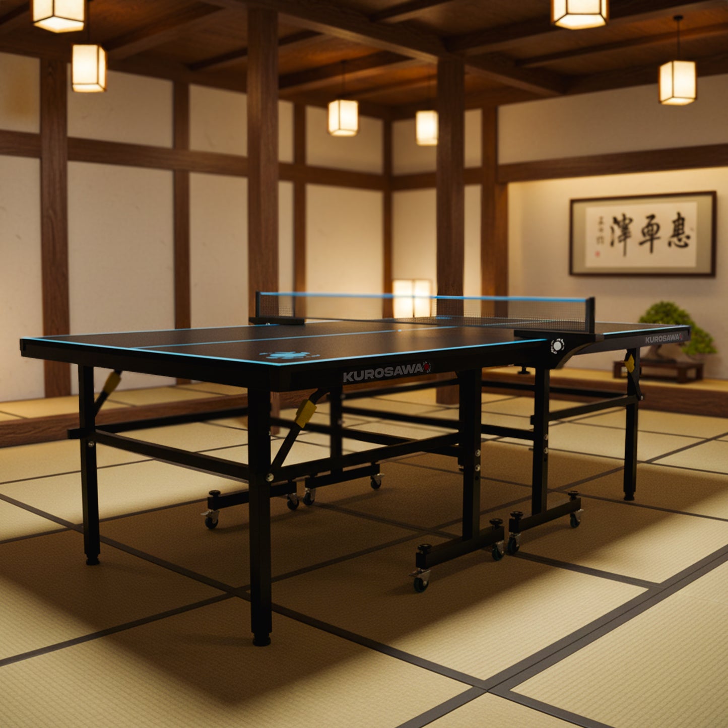 Mesa De Ping Pong Showa Blue Kurosawa - Reacondicionado