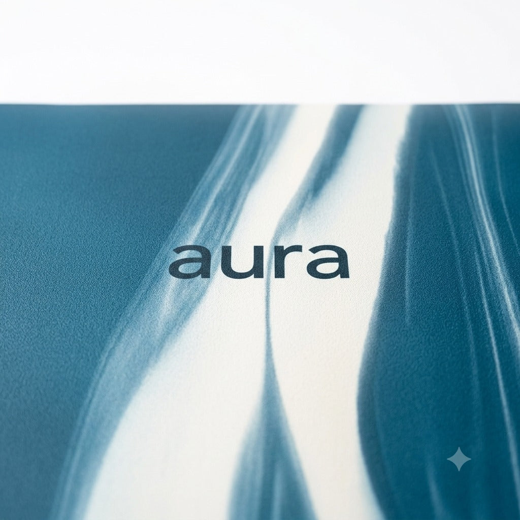 Mat de Yoga Profesional Aura Azul Mármol