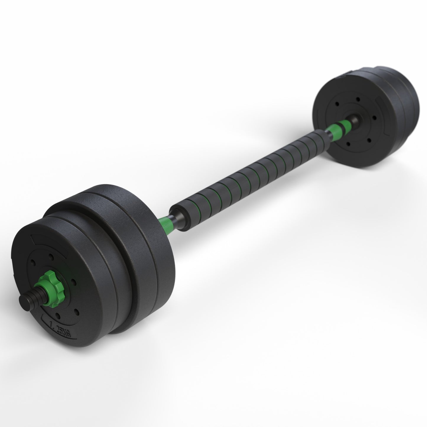 Set Mancuernas Green 3 en 1  Fitmax 40 Kg PVC
