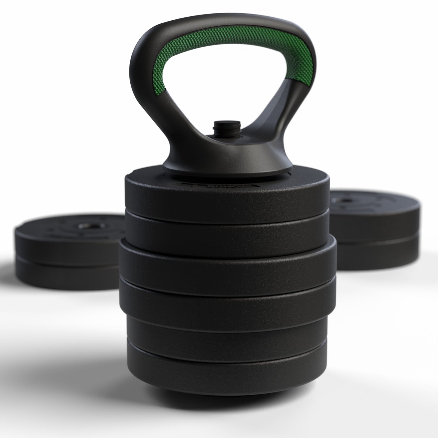 Set Mancuernas Green 3 en 1  Fitmax 40 Kg PVC