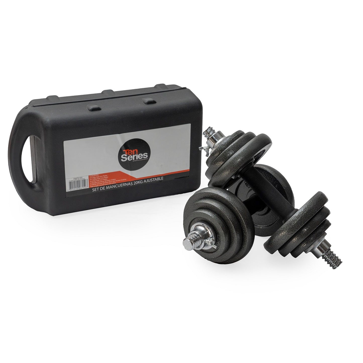 Set Mancuernas Hierro 20 Kg Ten Series
