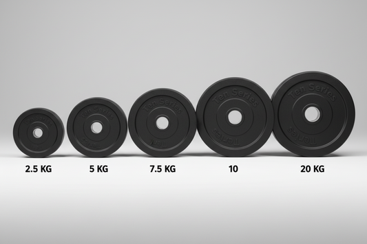 Discos Preolímpicos con Agarre (2.5 kg a 20 KG) Ten Series